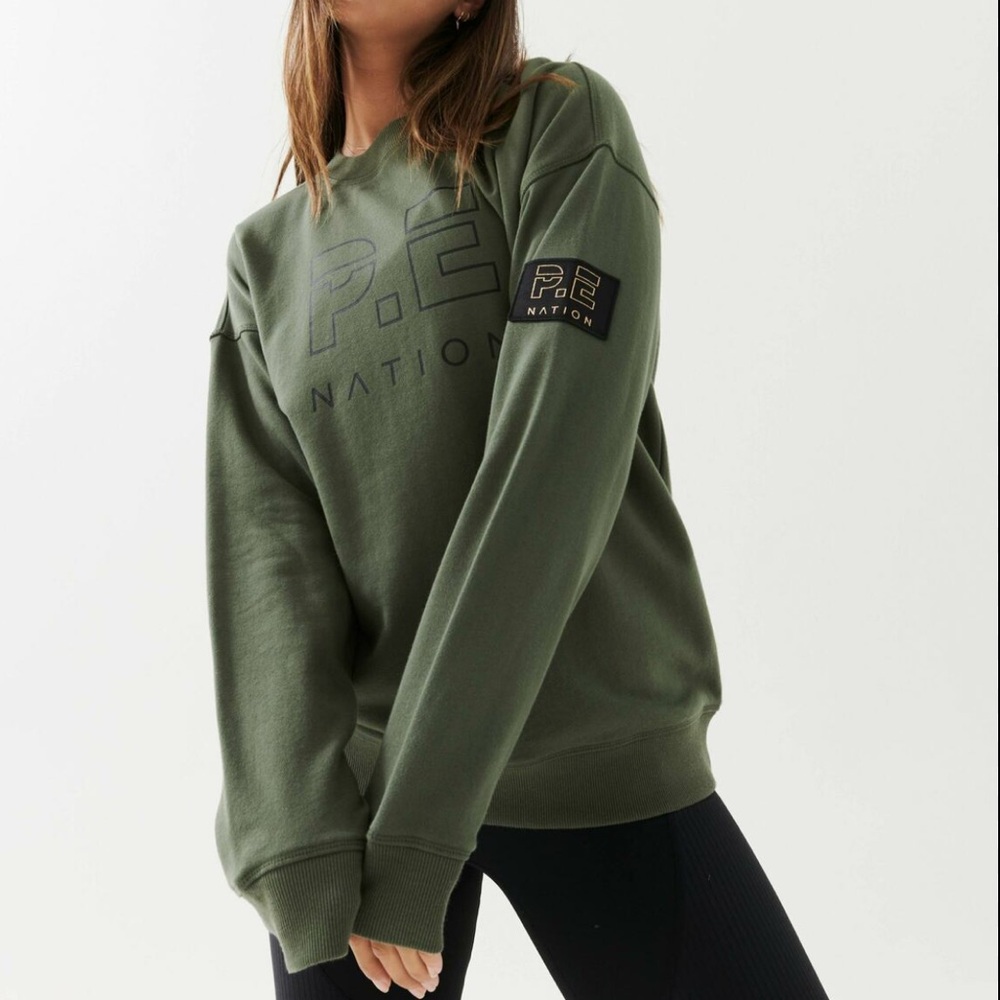 P.E Nation Olive Green Crewneck Sweatshirt